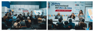 Diana Bances comenta el libro Cuidar es humano y nos hace humanos durante la FIL LIMA 2025. 