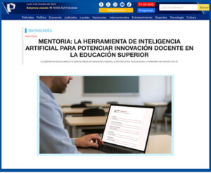 Panamericana TV destaca MentorIA, herramienta de inteligencia artificial creada por la UARM para potenciar la innovación docente