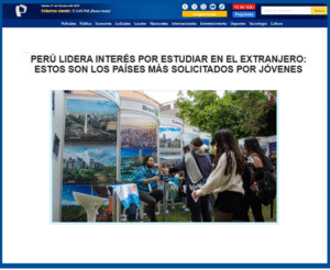 José Carlos Paredes, detalla la tendencia de estudiar en el extranjero para adquirir competencias globales y culturales.