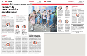 Ricardo Falla, docente de Filosofía UARM, analiza en El Comercio las deficiencias logísticas del Estado y la falta de cohesión de los partidos tras la jornada electoral 2026.